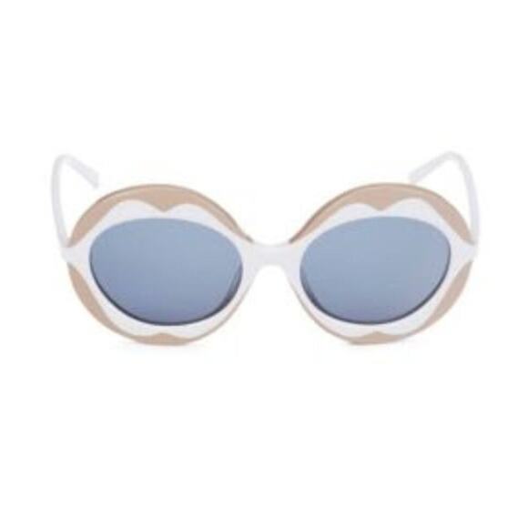 Marni 53mm Round flower Sunglasses ice beige - Picture 1 of 9